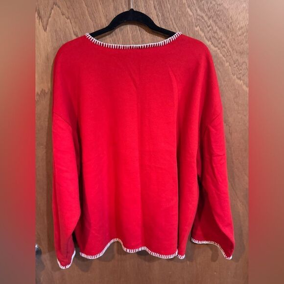 Red Cardigan Teacher Detail size 2x - Picture 3 of 9